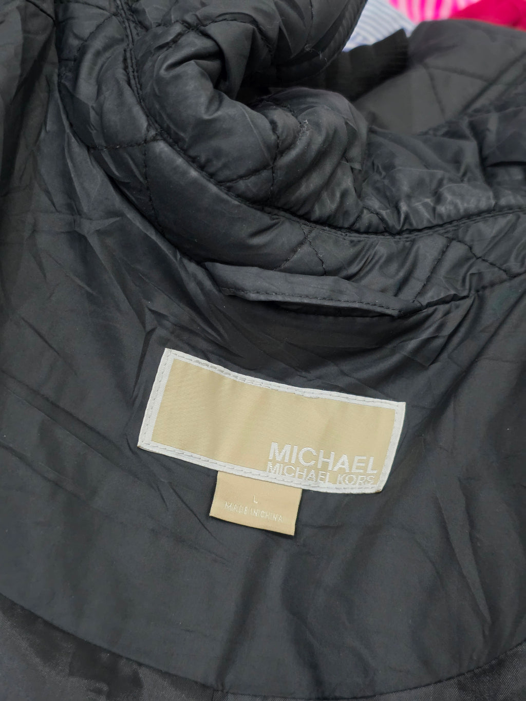 Chamarra Michael Kors Mediana Acolchada Larga Negra Original