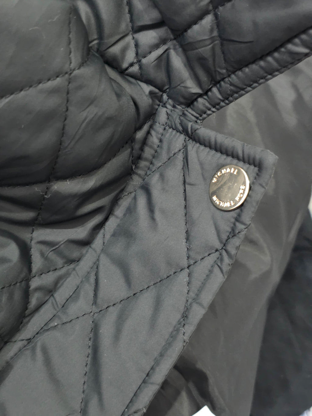 Chamarra Michael Kors Mediana Acolchada Larga Negra Original