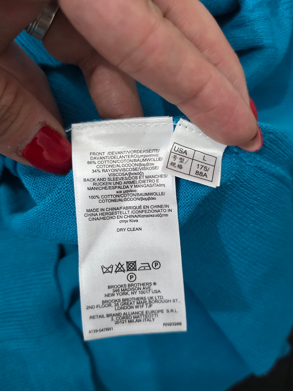 Sueter Brooks Brothers De Mujer Grande L Azul Con Botones