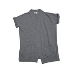 Cardigan Vineyard Vines D Lana Merino Gris Claro Manga Corta