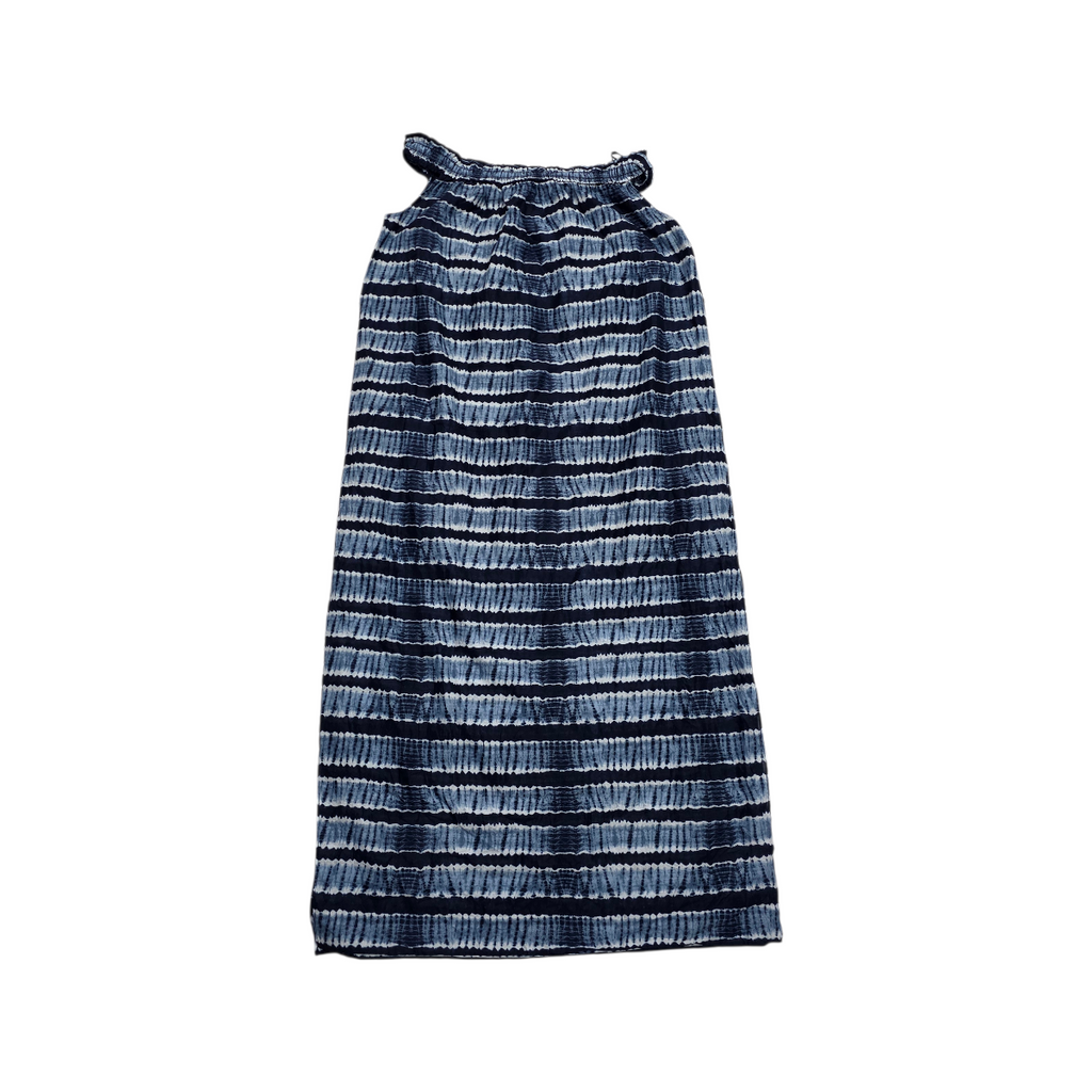 Vestido Largo Michael Kors Mujer Sin Mangas Azul Con Rayas