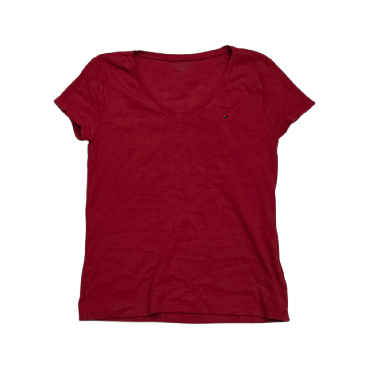 Playera Tommy Hilfiger Grande L Manga Corta Color Rojo
