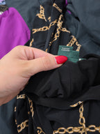 Vestido Ralph Lauren Negro Con Cadena Talla 18