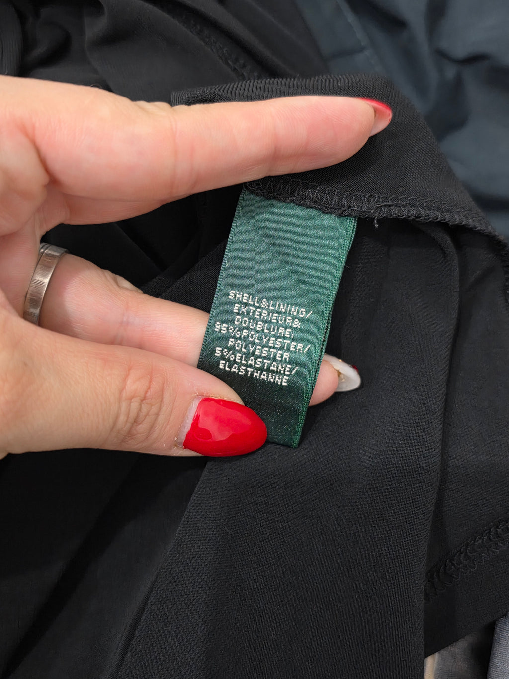 Vestido Ralph Lauren Negro Con Cadena Talla 18