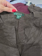 Blusa Ralph Lauren De Lino 1x Color Cafe