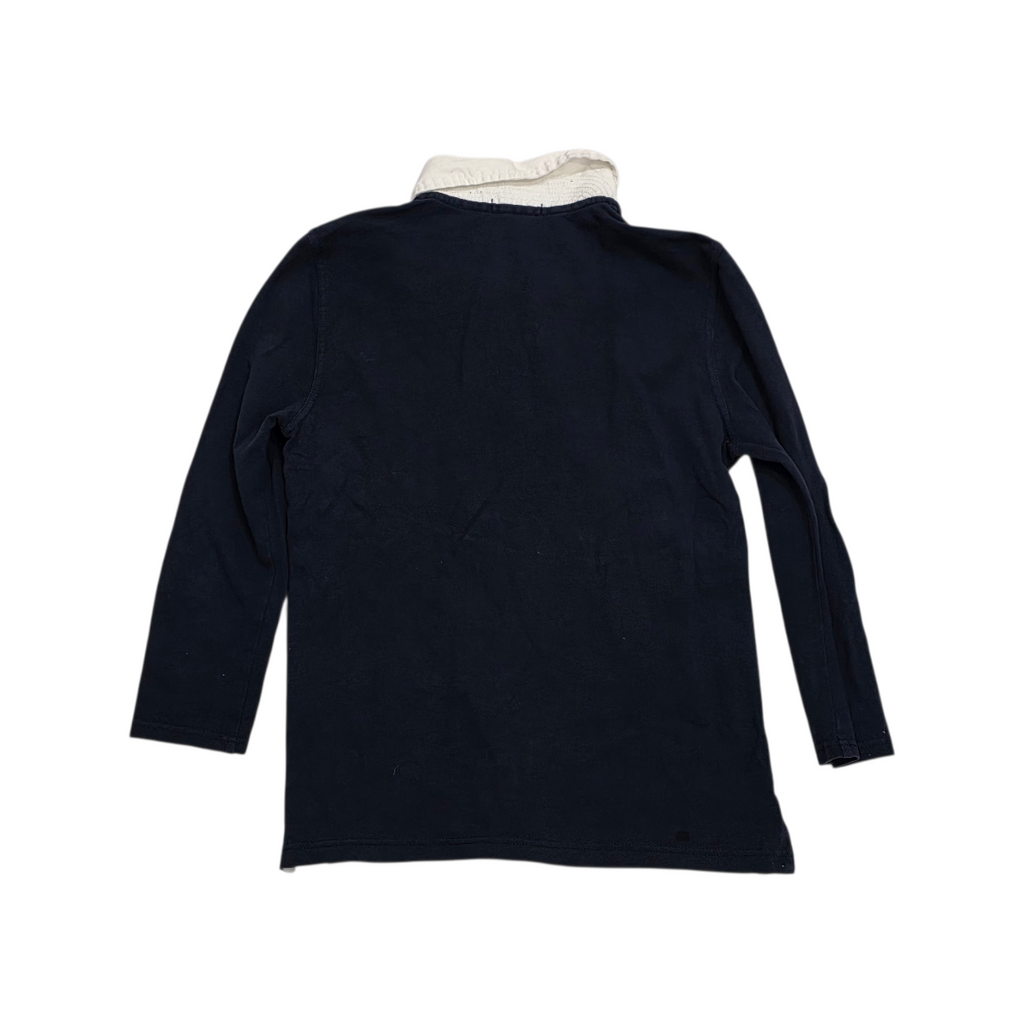 Playera Ralph Lauren Chico S Azul Marino Con Cuello
