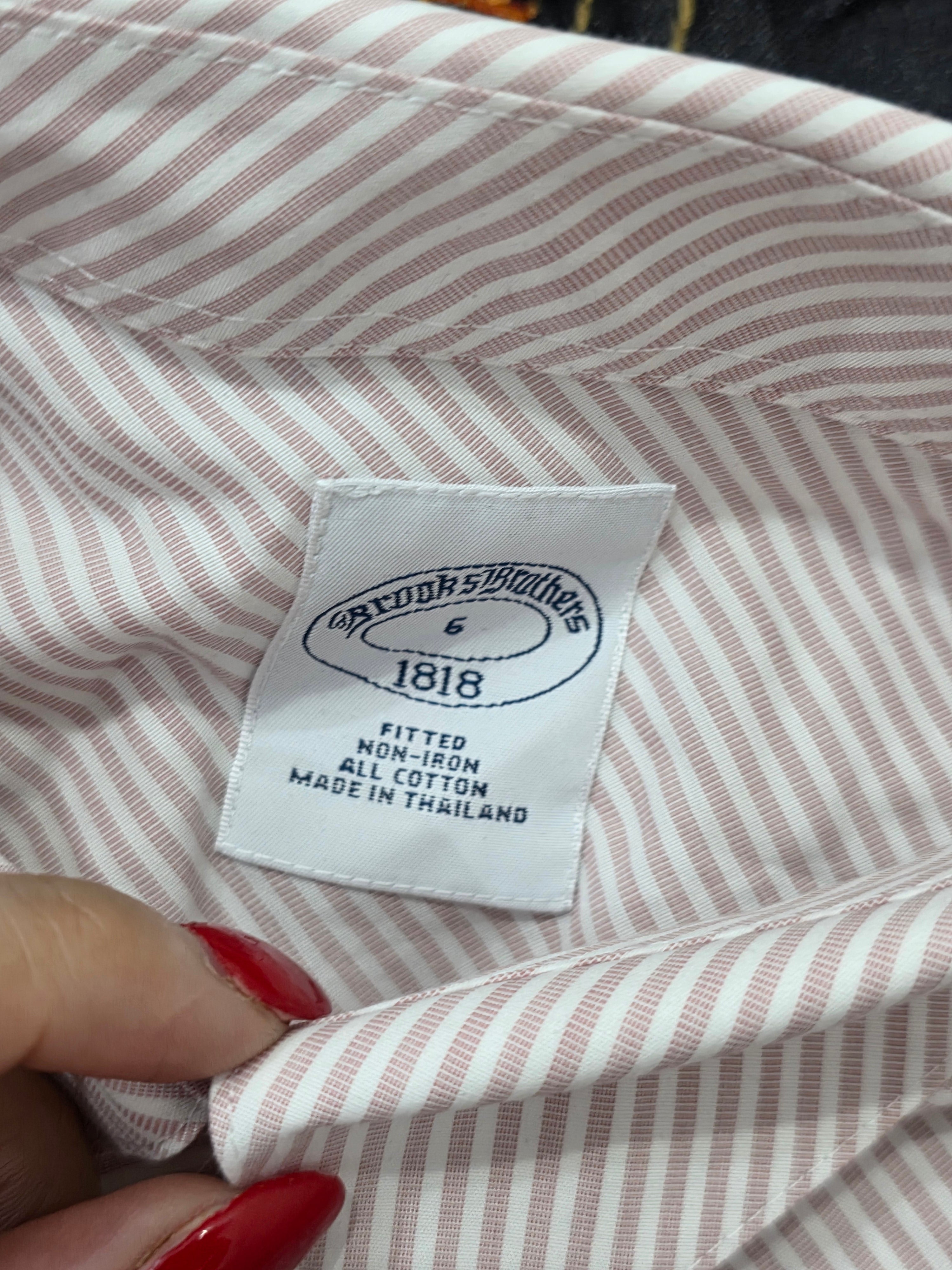 Camisa Brooks Brothers Non Iron Talla 6 Con Lineas