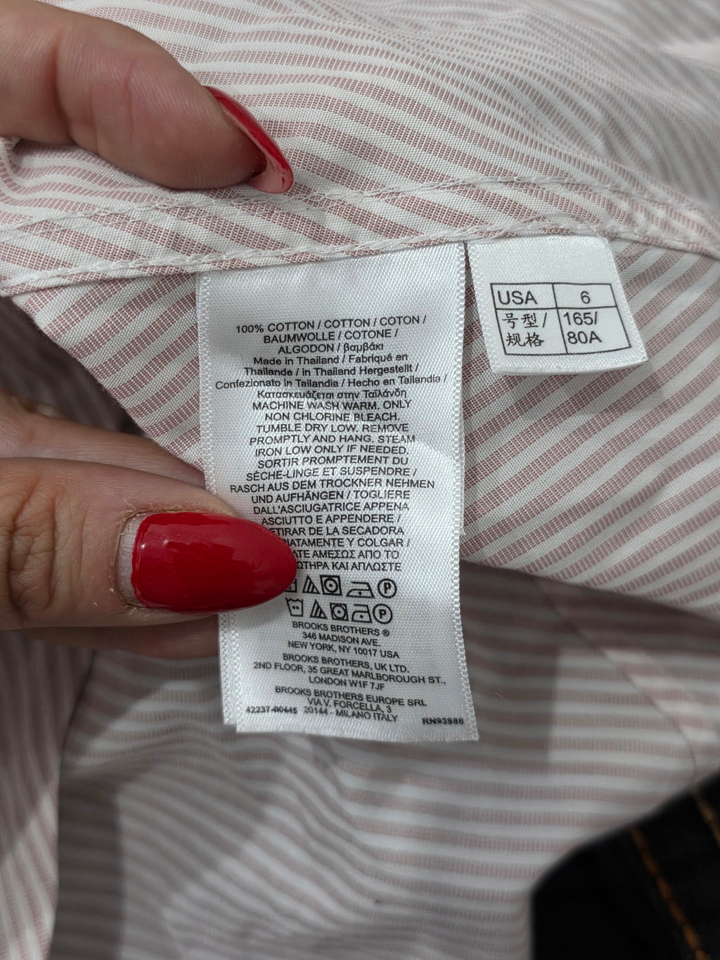 Camisa Brooks Brothers Non Iron Talla 6 Con Lineas