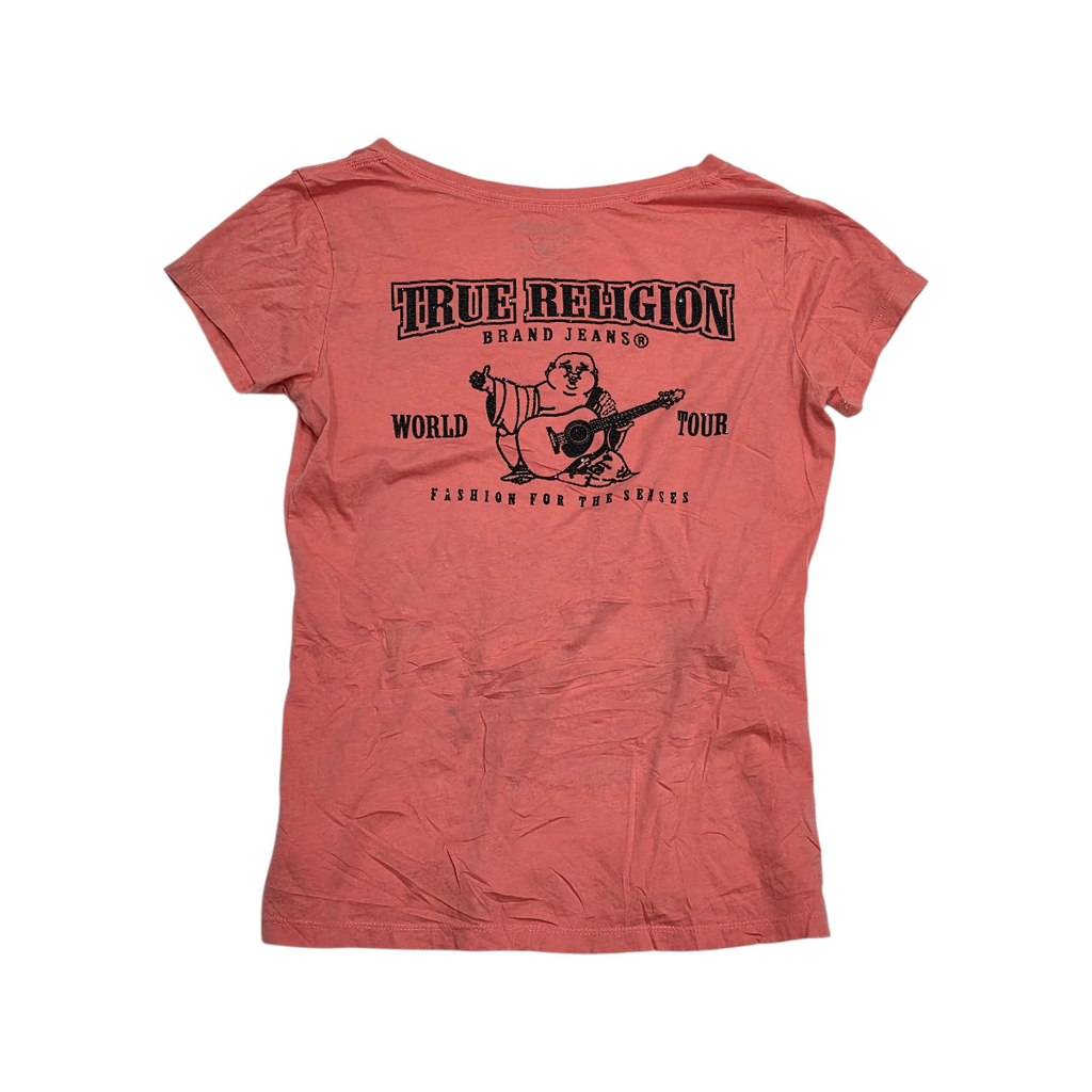 Playera True Religion De Mujer Chico S Coral Manga Corta