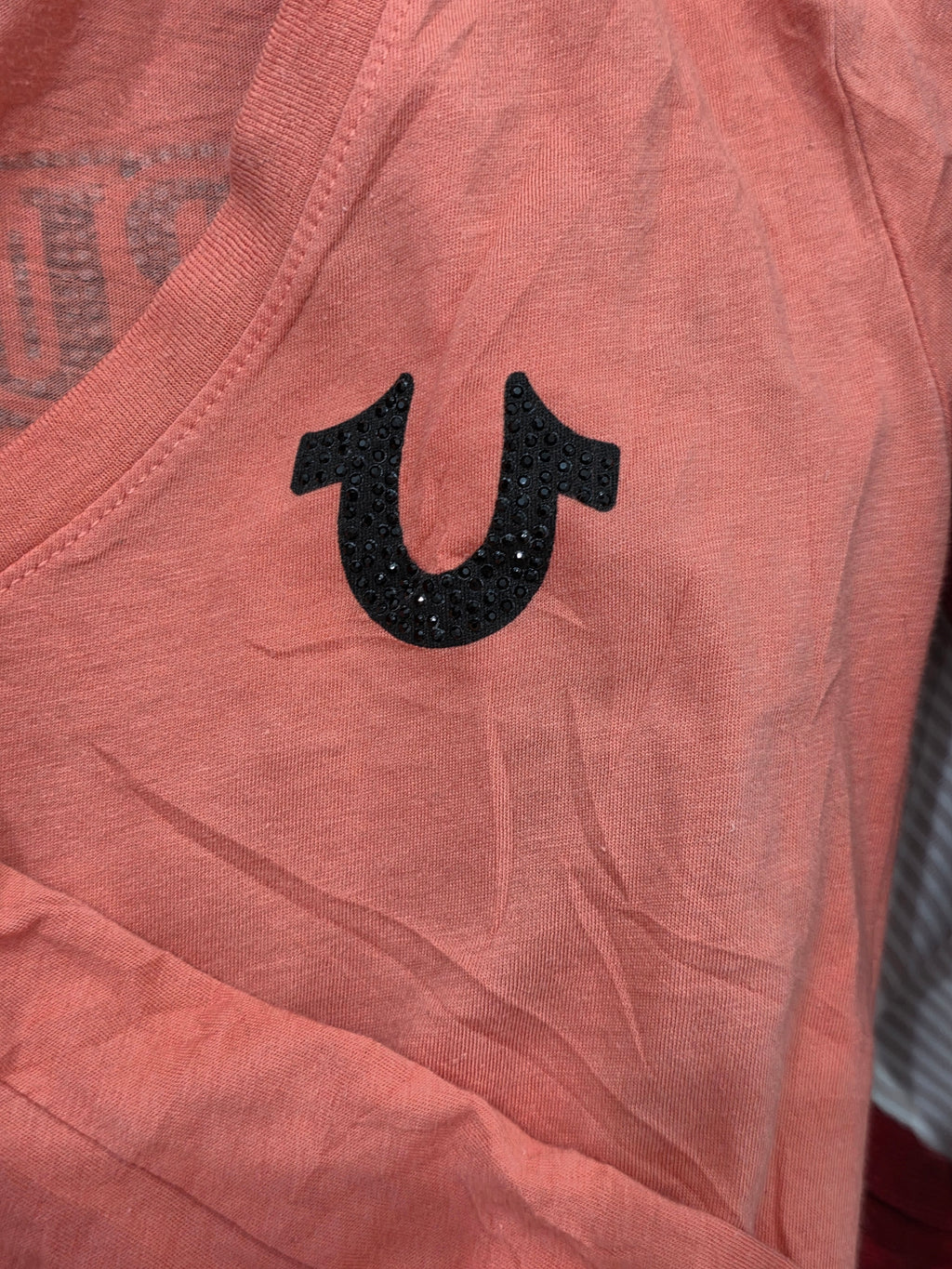 Playera True Religion De Mujer Chico S Coral Manga Corta