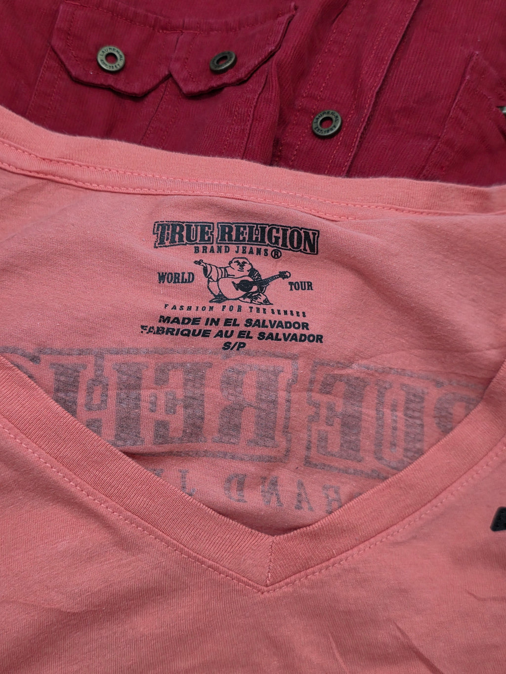 Playera True Religion De Mujer Chico S Coral Manga Corta