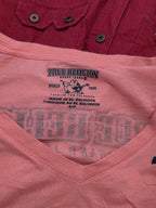 Playera True Religion De Mujer Chico S Coral Manga Corta