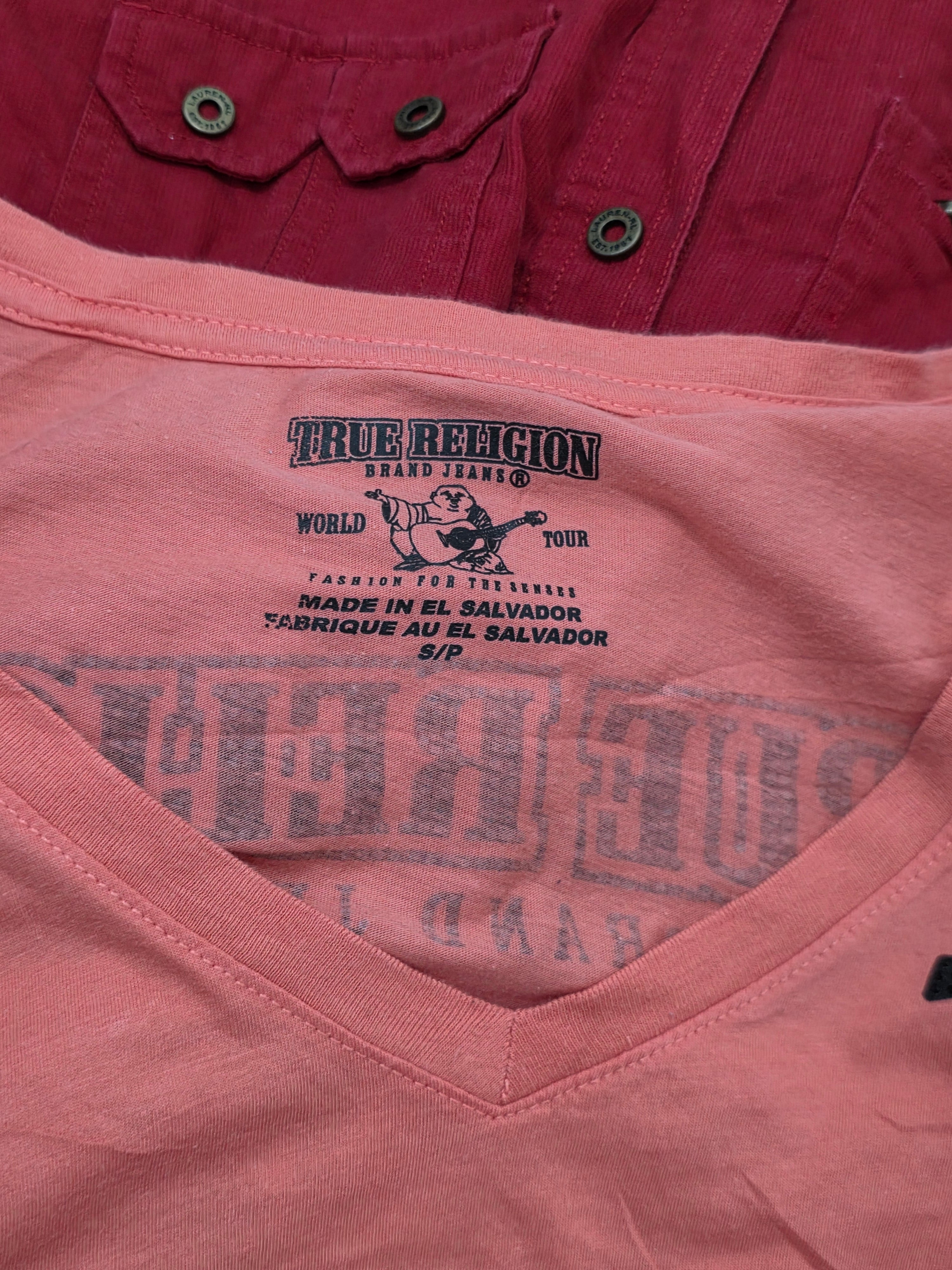 Playera True Religion De Mujer Chico S Coral Manga Corta