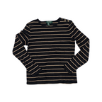 Playera Ralph Lauren P/m Negra Con Dorado Manga Larga