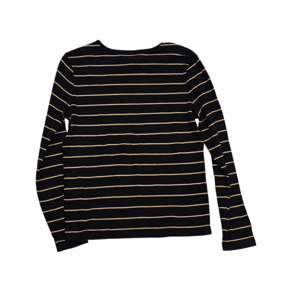 Playera Ralph Lauren P/m Negra Con Dorado Manga Larga
