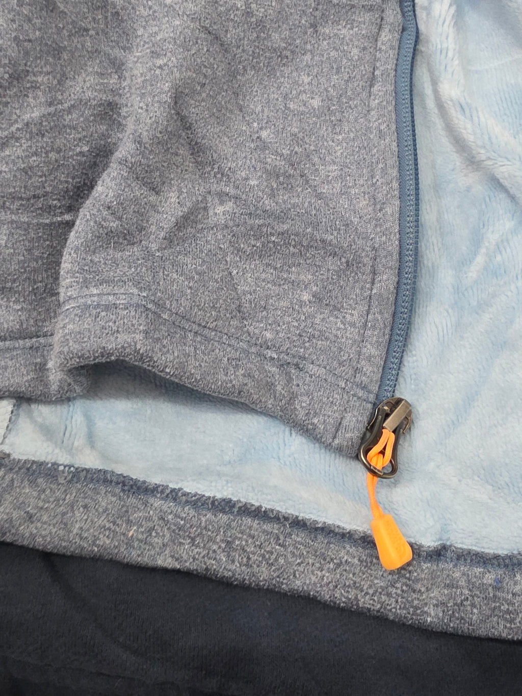 Chamarra Fleece The North Face Talla L Azul Gris Con Cierre