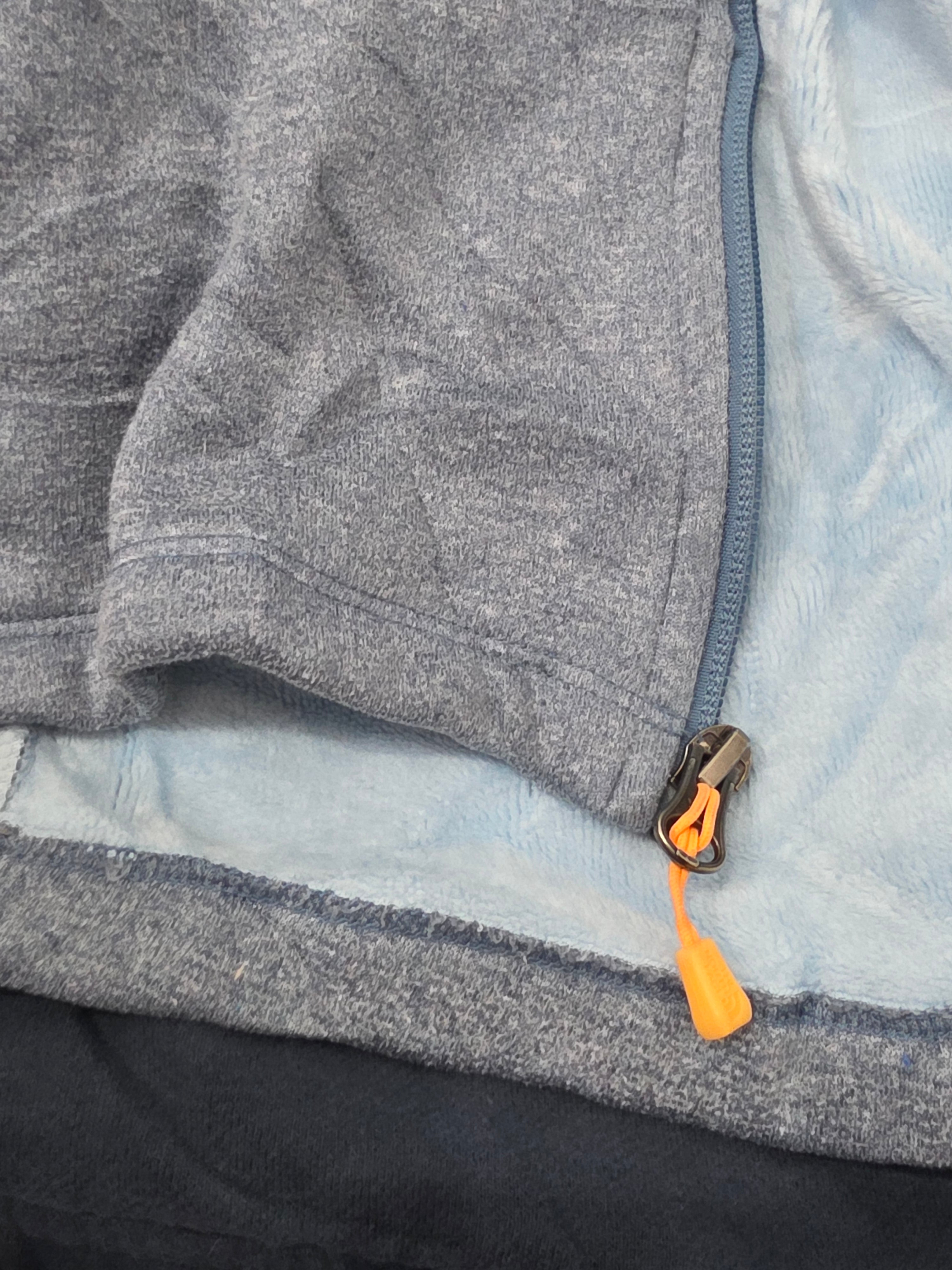 Chamarra Fleece The North Face Talla L Azul Gris Con Cierre