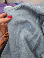 Chamarra Fleece The North Face Talla L Azul Gris Con Cierre