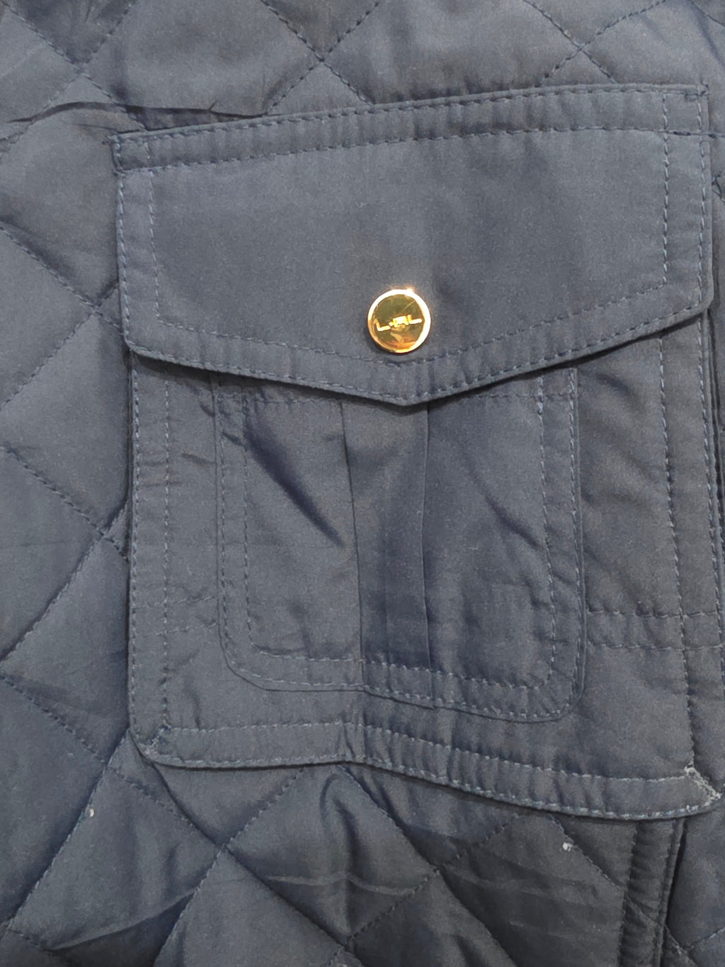 Chamarra Capitoneada Ralph Lauren Mujer L Azul Marino