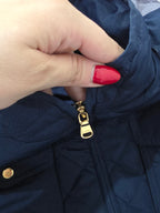 Chamarra Capitoneada Ralph Lauren Mujer L Azul Marino