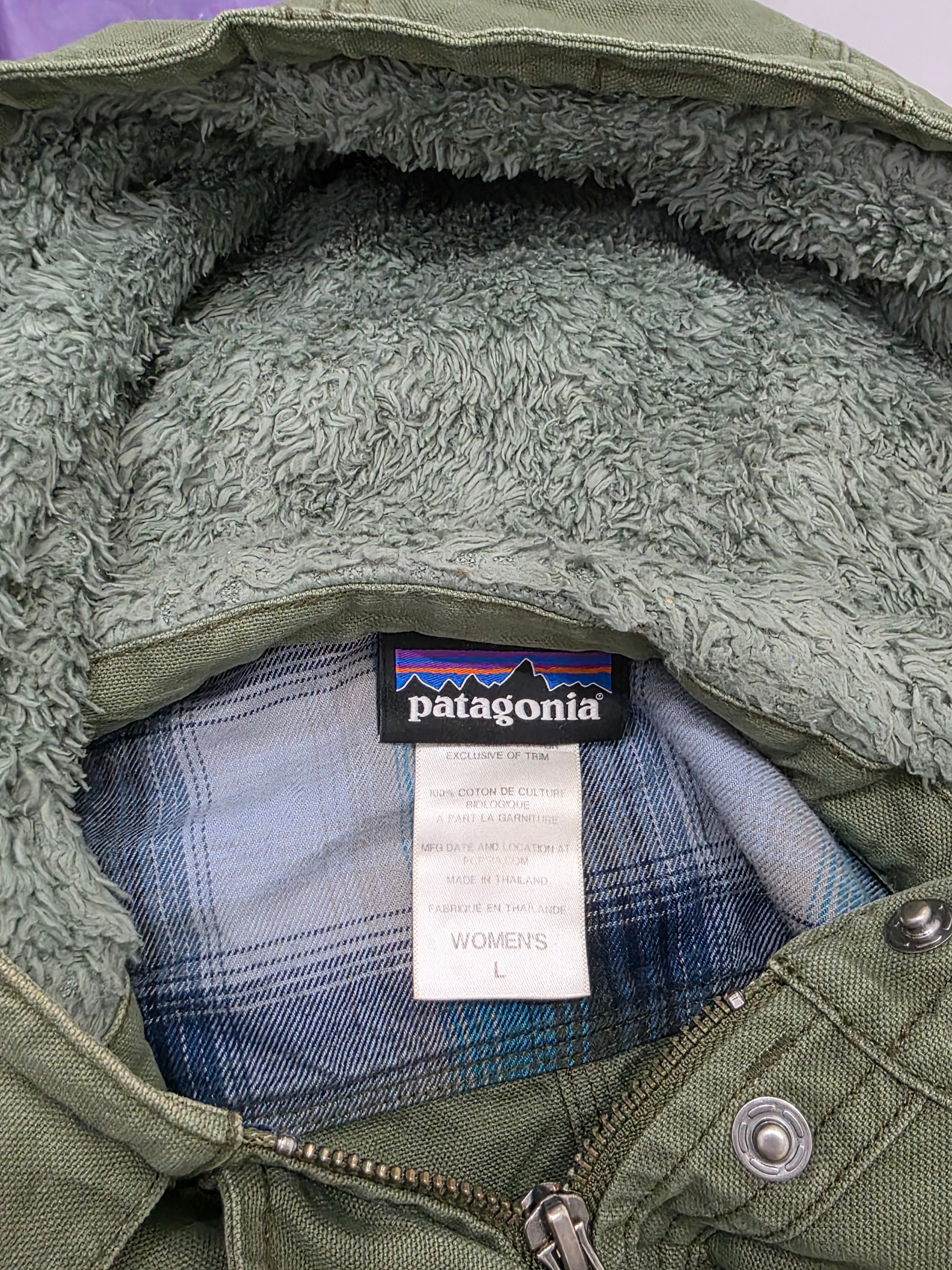Patagonia Chamarra Mujer L Algodón Forro Afelpado