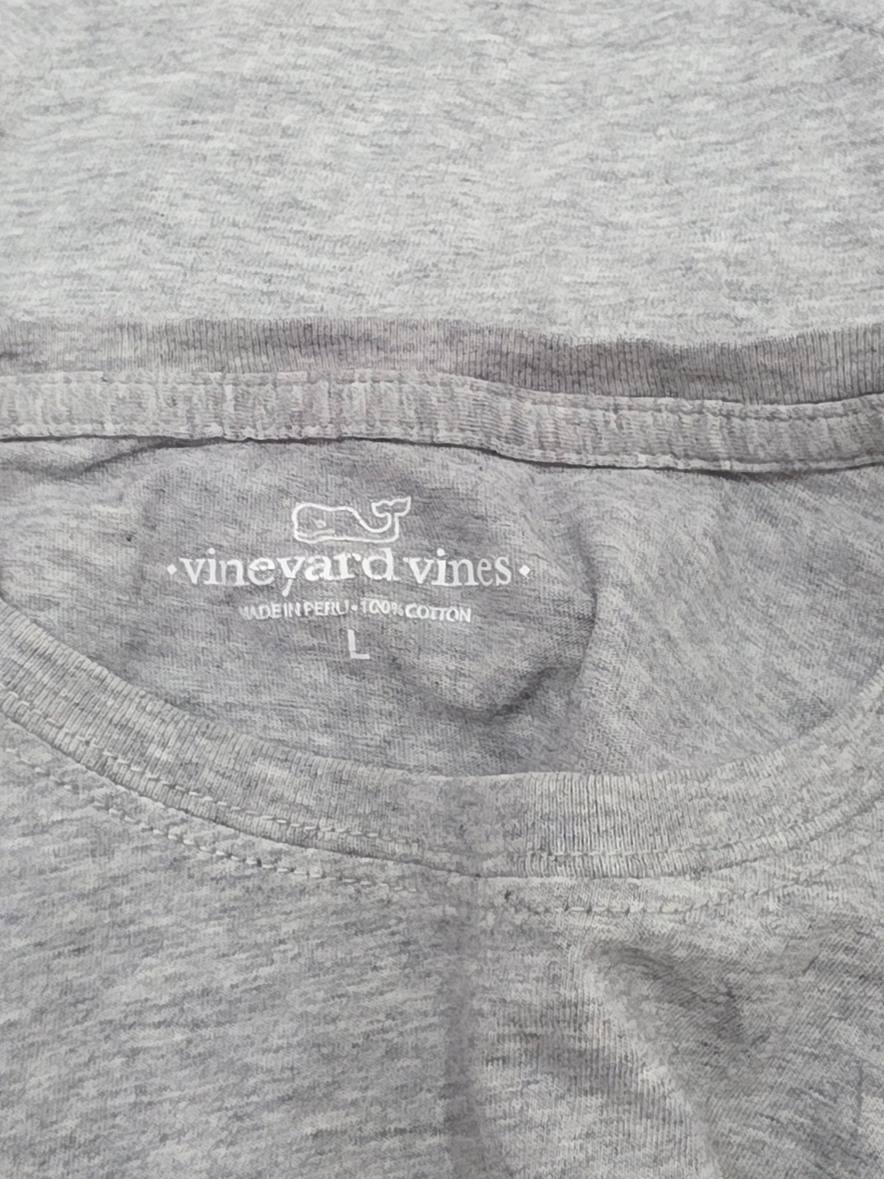 Playera Vineyard Vines Grande L Manga Corta Gris