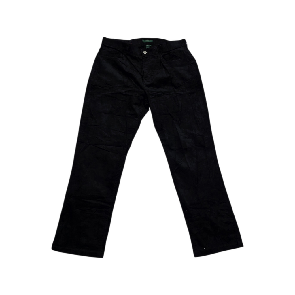 Pantalon Ralph Lauren Talla 12 Petite De Pana Negro