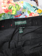 Pantalon Ralph Lauren Talla 12 Petite De Pana Negro