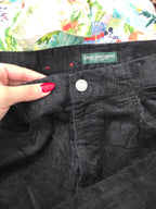 Pantalon Ralph Lauren Talla 12 Petite De Pana Negro
