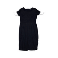Vestido Brooks Brothers Talla12 Azul Con Lineas Manga Corta