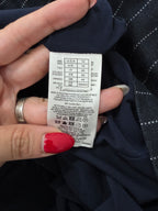 Vestido Brooks Brothers Talla12 Azul Con Lineas Manga Corta