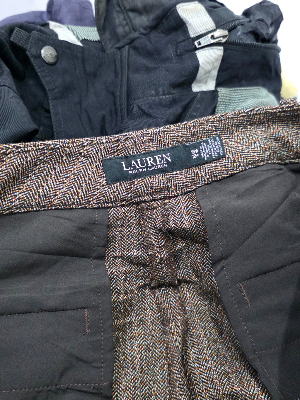 Pantalon Ralph Lauren Talla 18w Cafe Con Lineas