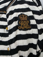 Sueter Ralph Lauren Xgrande Xl Blanco Rayado Con Botones