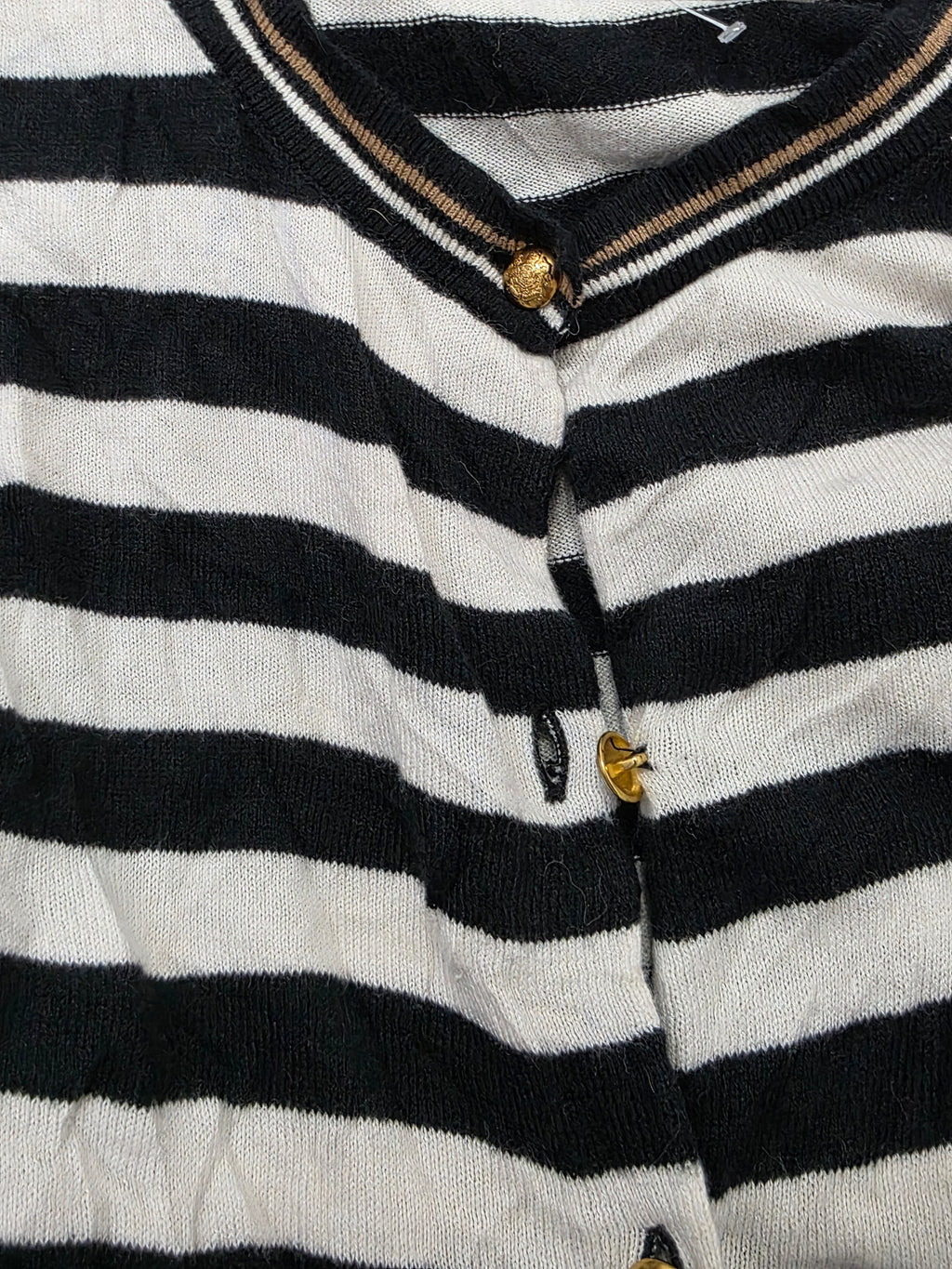 Sueter Ralph Lauren Xgrande Xl Blanco Rayado Con Botones