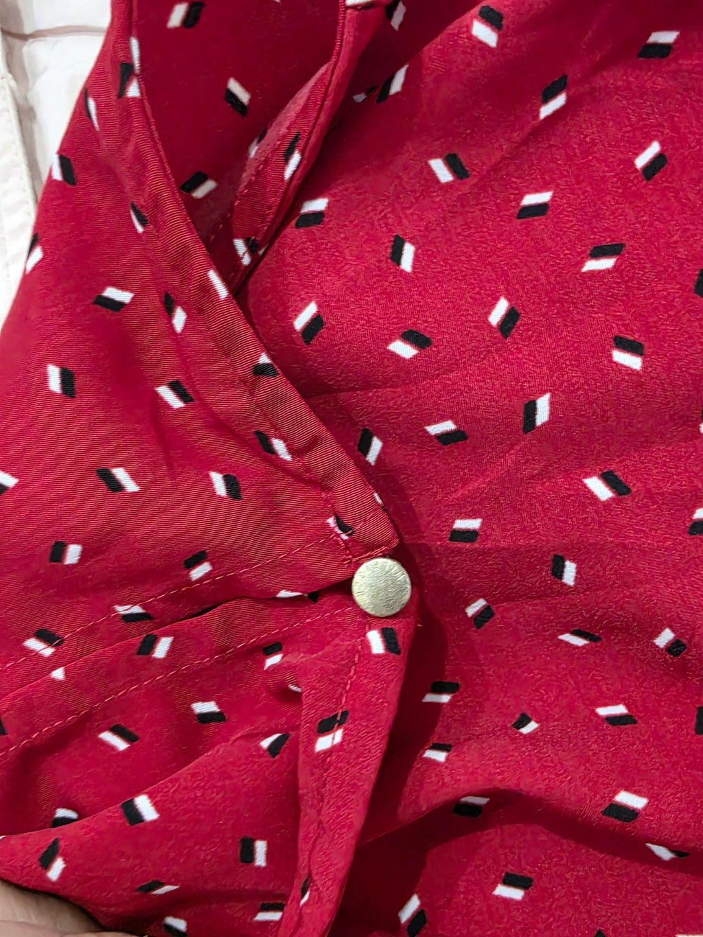 Blusa Tommy Hilfiger Xxl Roja Con Figuras Manga 3/4