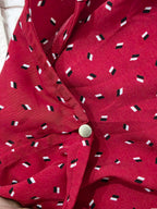Blusa Tommy Hilfiger Xxl Roja Con Figuras Manga 3/4