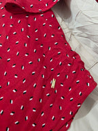 Blusa Tommy Hilfiger Xxl Roja Con Figuras Manga 3/4