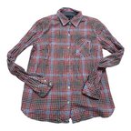 Camisa Tommy Hilfiger Xchico Xs Roja/azul Cuadros De Mujer