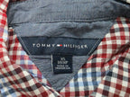 Camisa Tommy Hilfiger Xchico Xs Roja/azul Cuadros De Mujer
