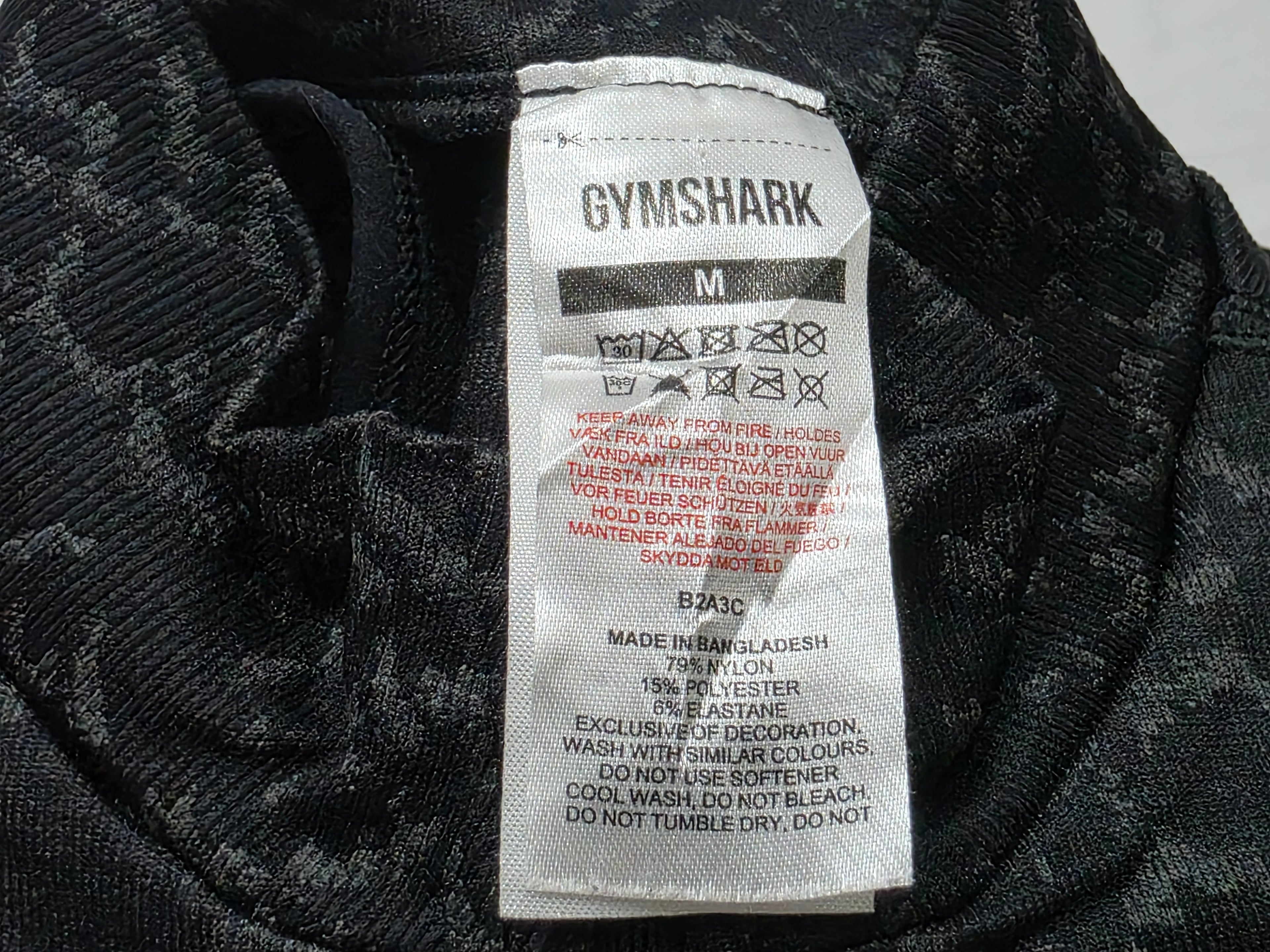 Crop Top Gymshark Mediana M Sin Mangas Color Gris Sin Mangas Negro M
