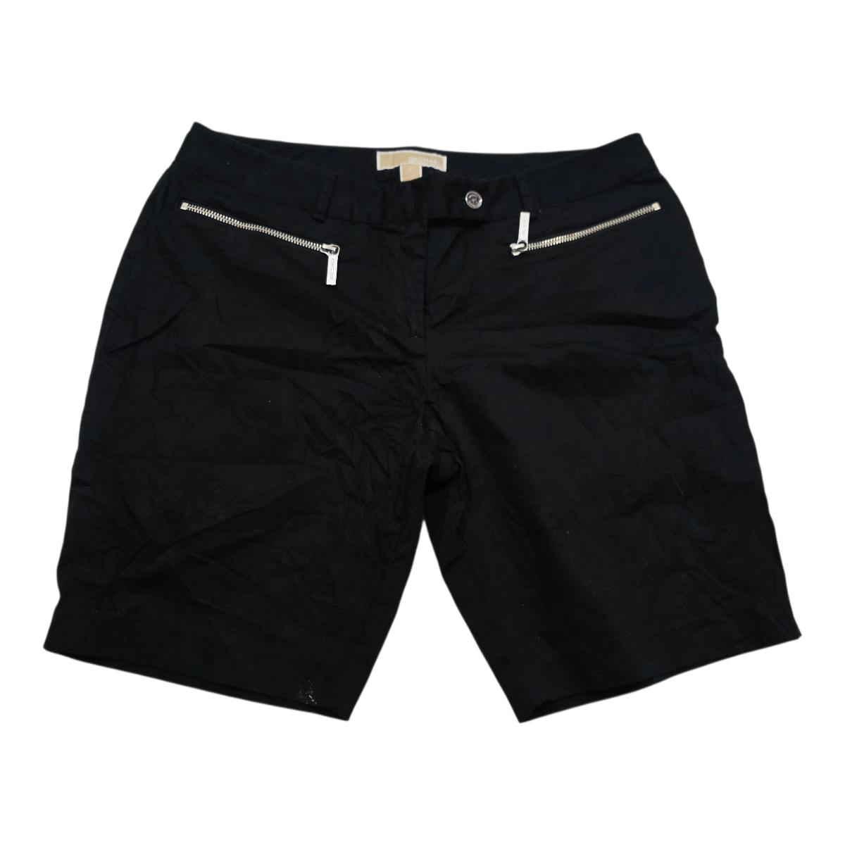 Short Michael Kors Talla 8 Color Negro De Cierres Plateados