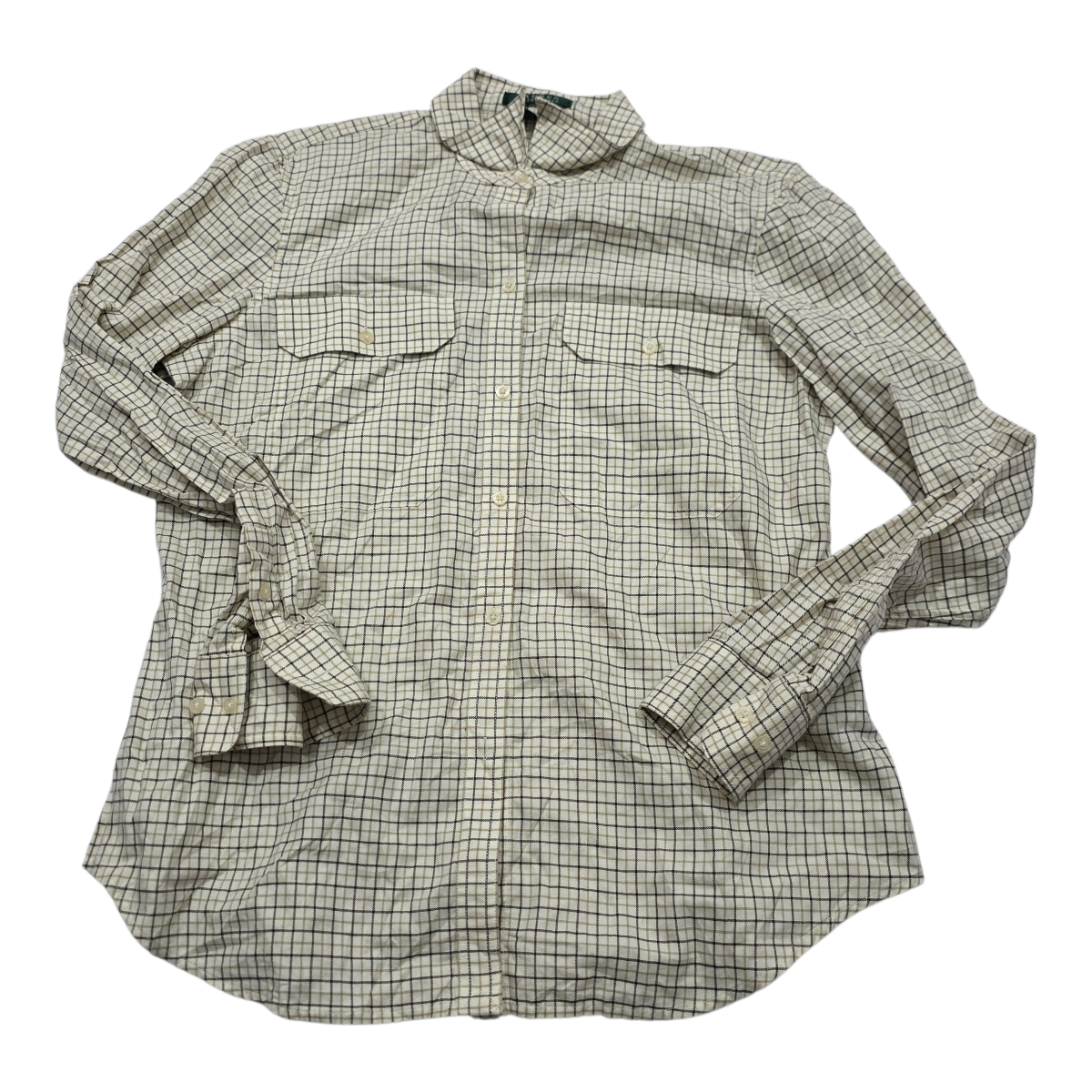 Camisa Ralph Lauren Grande L Beige Cuadros