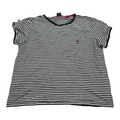 Playera Ralph Lauren Sport Xgrande Xl Rayada Negro/blanco
