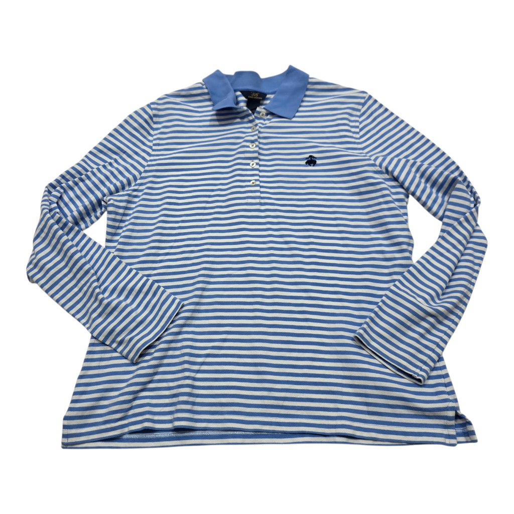 Playera Brooks Brothers D Mujer Xgrande Xl Azul Claro Rayada