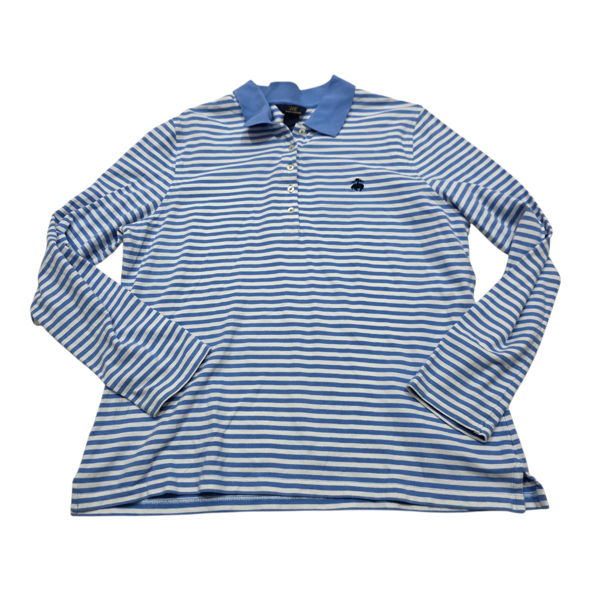 Playera Brooks Brothers D Mujer Xgrande Xl Azul Claro Rayada