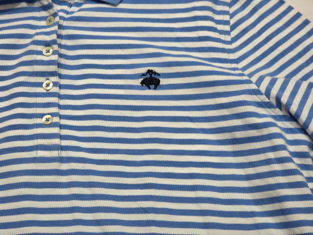 Playera Brooks Brothers D Mujer Xgrande Xl Azul Claro Rayada