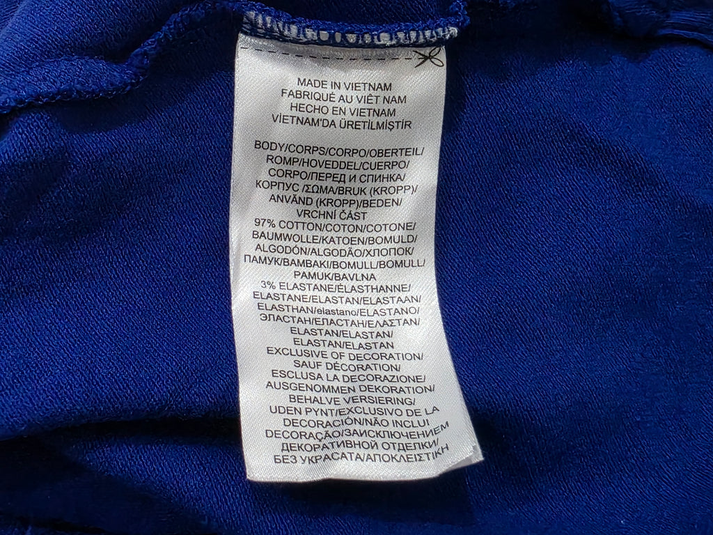 Playera Ralph Lauren Xxl Azul Con Dorado Manga Corta