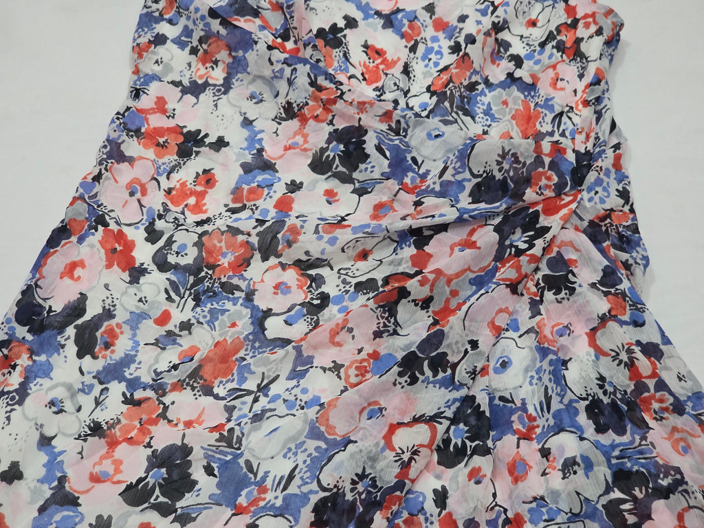 Vestido Ralph Lauren Talla 10 Azul Flores