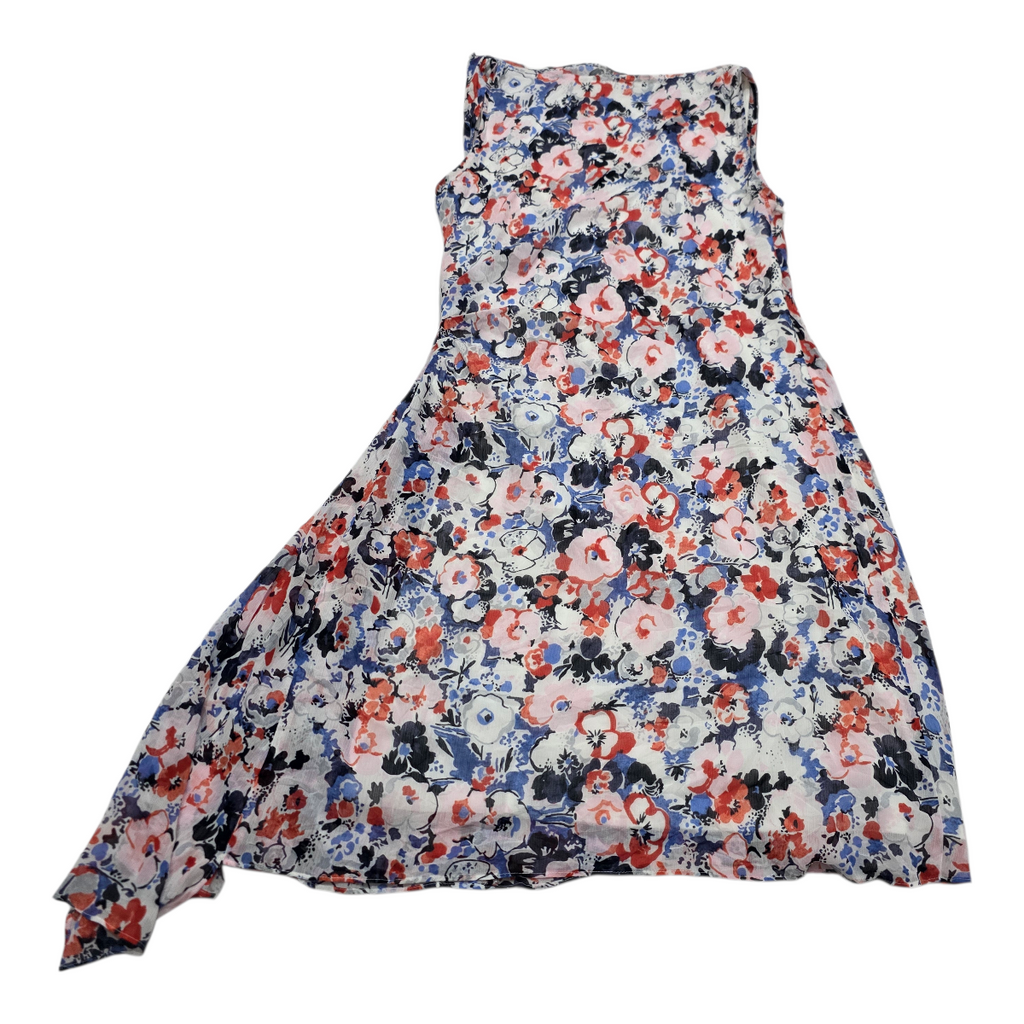 Vestido Ralph Lauren Talla 10 Azul Flores