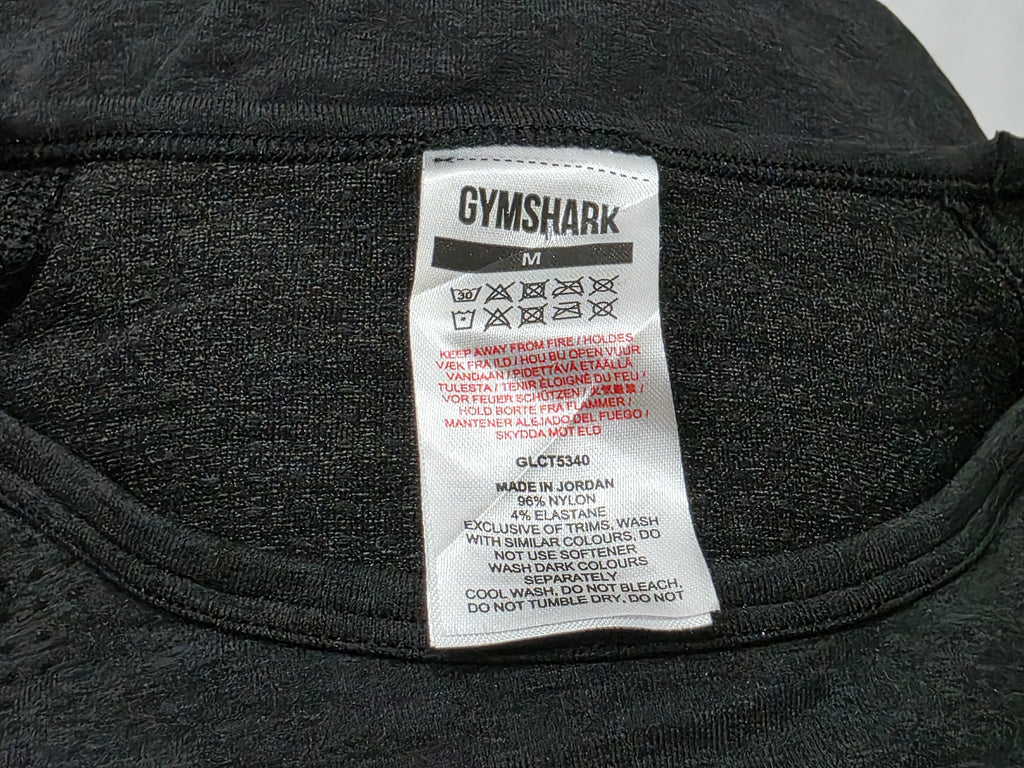 Playera Crop Top Gymshark Mediana M Negro